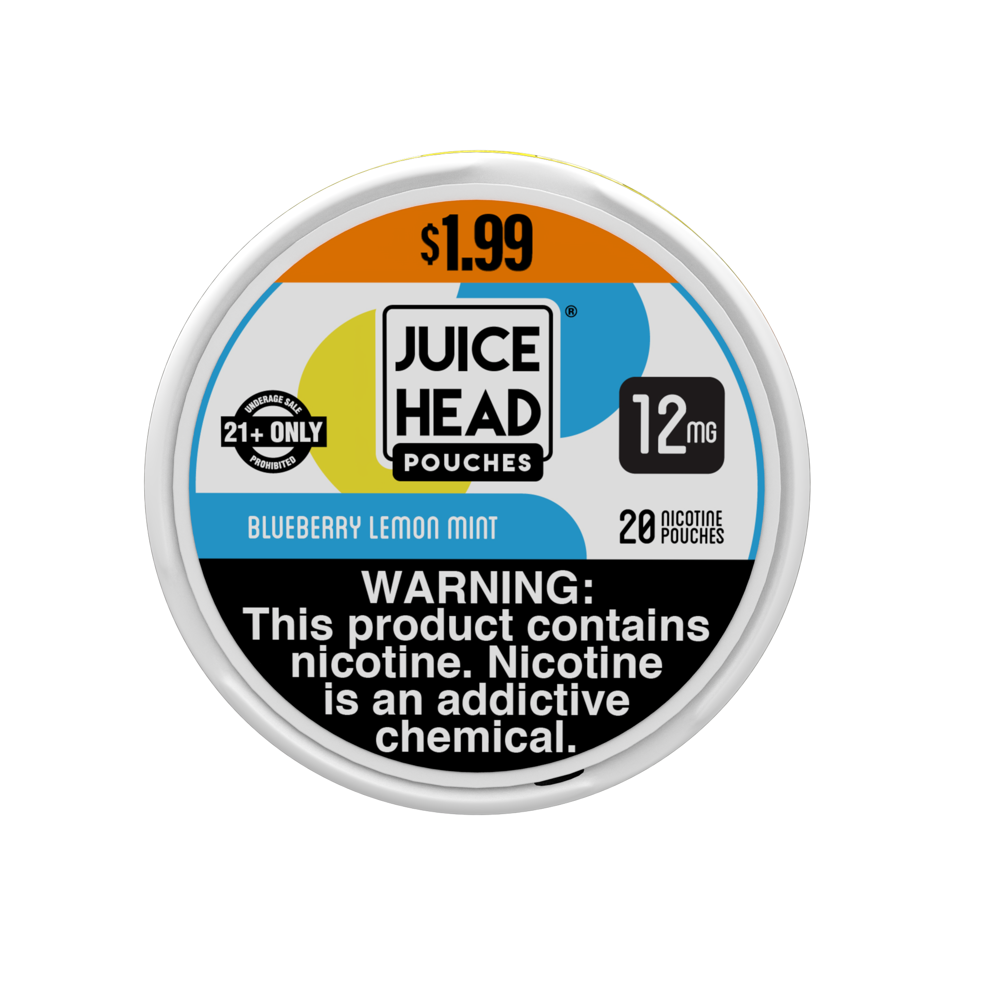 Juice Head PrePriced Pouches 5pk Blueberry Lemon Mint, nicotine